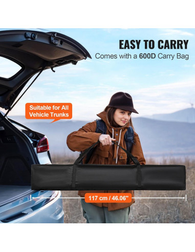 Carpa Plegable VEVOR 3x3m Instantánea con 3 Paredes y Ventanas