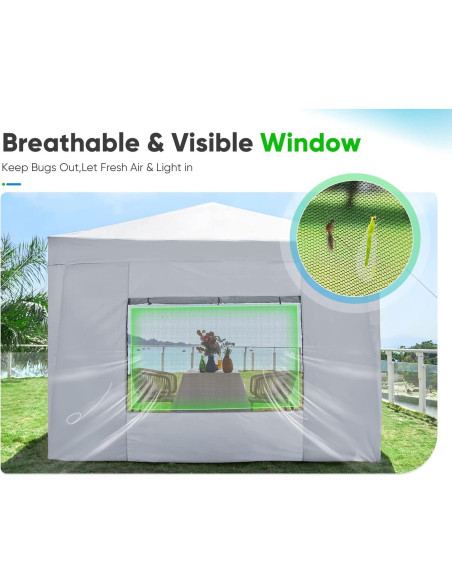 Carpa Plegable Quictent 3x3m Impermeable con 4 Paredes Laterales