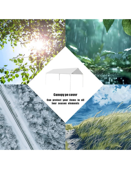 Cubierta de Toldo Eunika 10x6 m Impermeable y Anti-UV