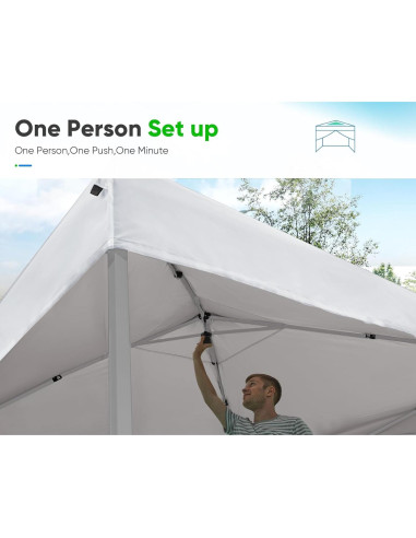 Carpa Plegable Quictent 3x3m Impermeable con 4 Paredes Laterales