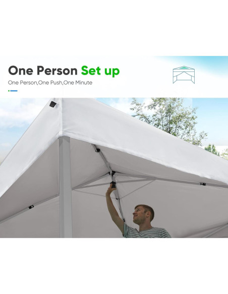 Carpa Plegable Quictent 3x3m Impermeable con 4 Paredes Laterales