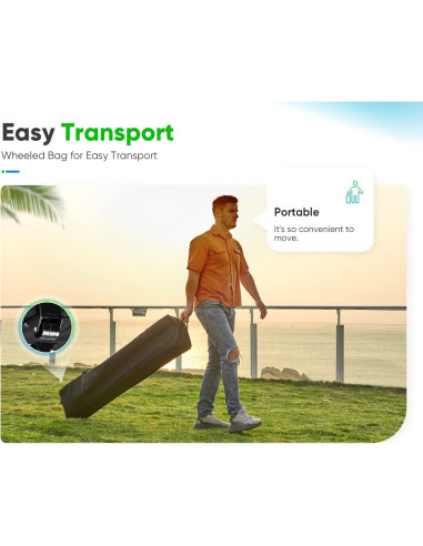 Carpa Plegable Quictent 3x3m Impermeable con 4 Paredes Laterales