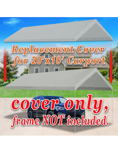 Cubierta de Techo Fuerte Camello 3.38x5.92m Impermeable Plata