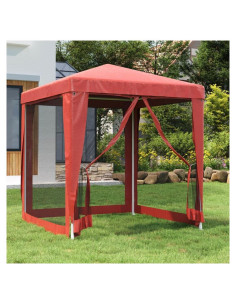 Carpa de Fiesta EVERSTRO 200x200cm con Paredes de Malla Roja