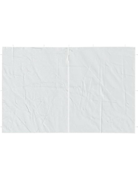 Pared lateral de carpa Tidyard 2 piezas PE blanca con cremallera