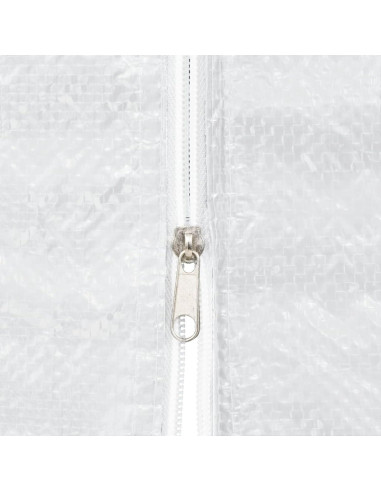 Pared lateral de carpa Tidyard 2 piezas PE blanca con cremallera