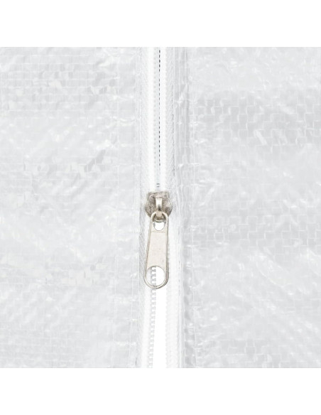 Pared lateral de carpa Tidyard 2 piezas PE blanca con cremallera