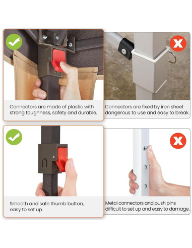 Carpa Plegable Yaheetech 3.96x3.96m con Luces LED Solares