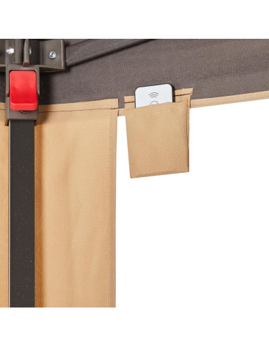 Carpa Plegable Yaheetech 3.96x3.96m con Luces LED Solares