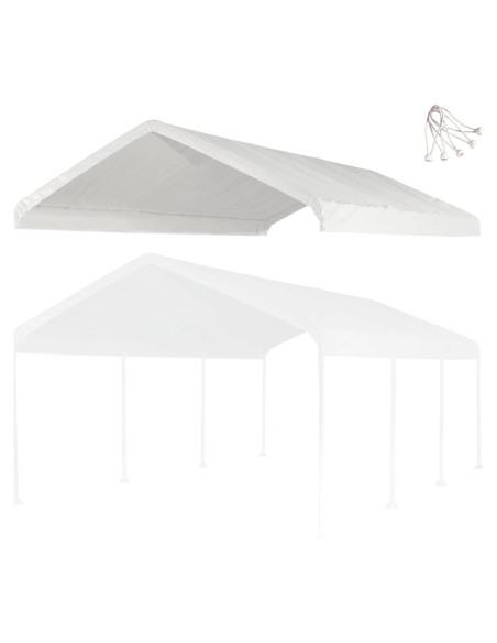 Cubierta de toldo de reemplazo NEW YARD 12x6 m impermeable