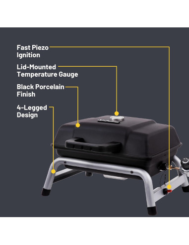 Parrilla de Gas Propano Portátil Char-Broil 1 Quemador 9.5 BTU