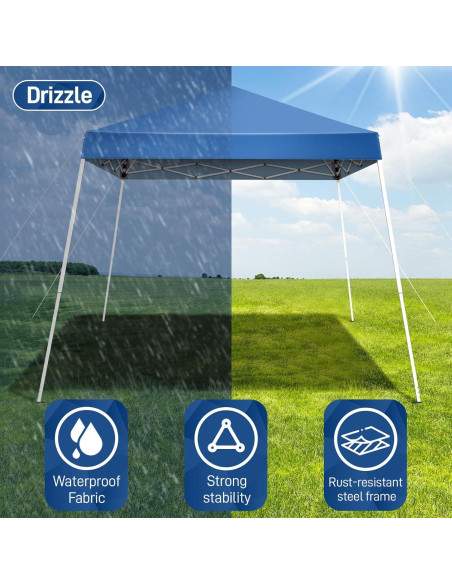 Carpa Plegable 2.5x2.5m SWLJKU Impermeable Azul con Bolsa