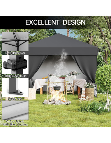 Carpa Plegable Takywep 3x3m Impermeable con 4 Paredes Laterales
