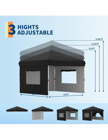 Carpa Plegable Takywep 3 Paredes 3x3m Impermeable UV