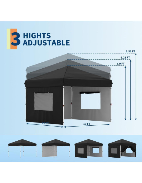 Carpa Plegable Takywep 3 Paredes 3x3m Impermeable UV