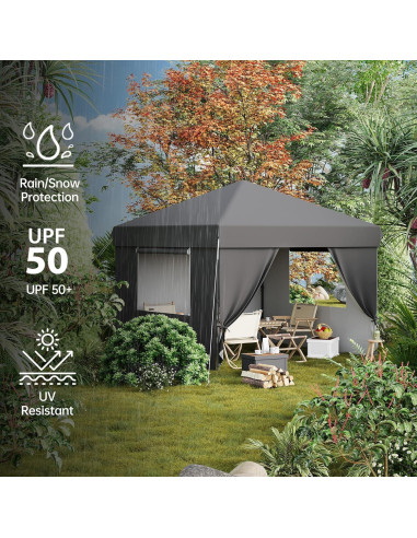Carpa Plegable Takywep 3x3m Impermeable con 4 Paredes Laterales
