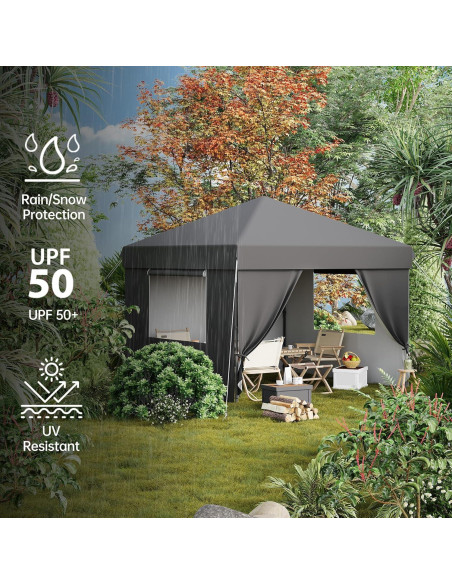 Carpa Plegable Takywep 3x3m Impermeable con 4 Paredes Laterales