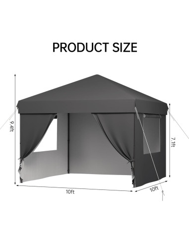 Carpa Plegable Takywep 3x3m Impermeable con 4 Paredes Laterales