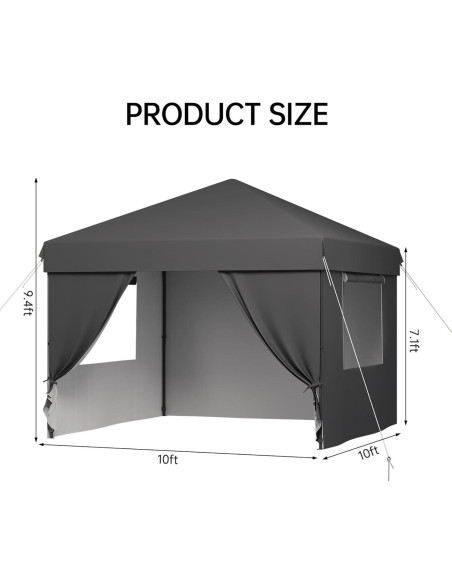 Carpa Plegable Takywep 3x3m Impermeable con 4 Paredes Laterales