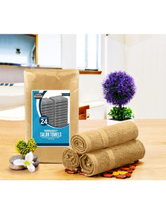Toallas Utopia Algodón Beige 24 Piezas 40.6x68.6 cm Absorbentes 2