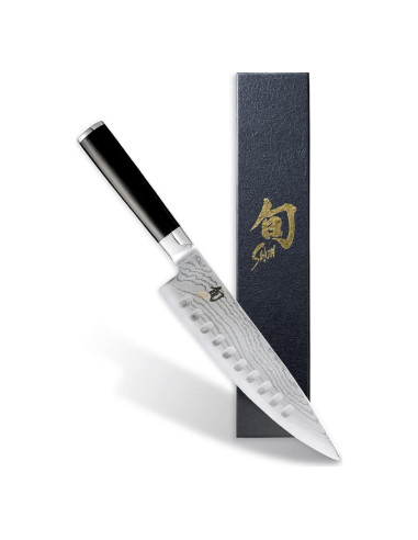 Cuchillo de Chef Shun Classic 20 cm con Muescas - Acero Damasco