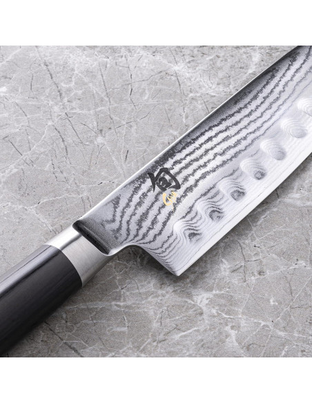 Cuchillo de Chef Shun Classic 20 cm con Muescas - Acero Damasco