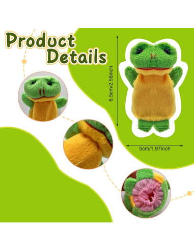 Juego de 12 títeres de dedo de animales de peluche XIPEGPA