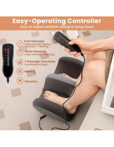 Masajeador de pies Giantex GT-10032US, 3 intensidades, calor