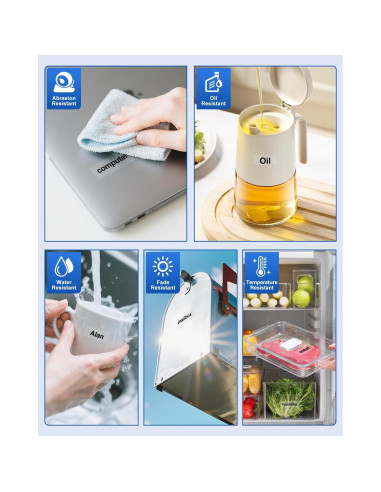 Cinta de Etiqueta Laminada 24mm HUIMAZJIA Negro sobre Transparente