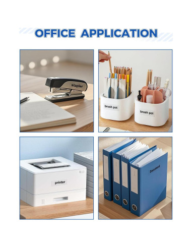 Cinta de Etiqueta Laminada 24mm HUIMAZJIA Negro sobre Transparente