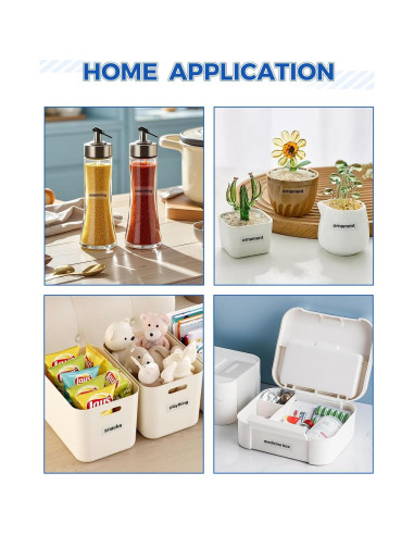 Cinta de Etiqueta Laminada 24mm HUIMAZJIA Negro sobre Transparente