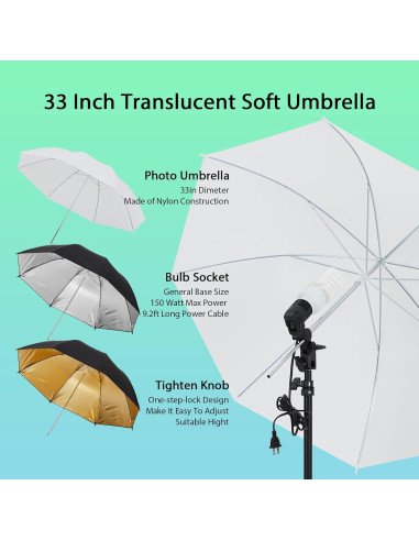 Kit de Iluminación Fotográfica GarveeTech con Softbox y Fondos