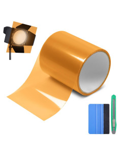 Filtros de Luz Lypumso Naranja 10.16cm x 6.1m Vinilo Autoadhesivo