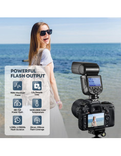 Flash Godox V860III-N para Nikon, TTL HSS 1.5s, 2600mAh 2