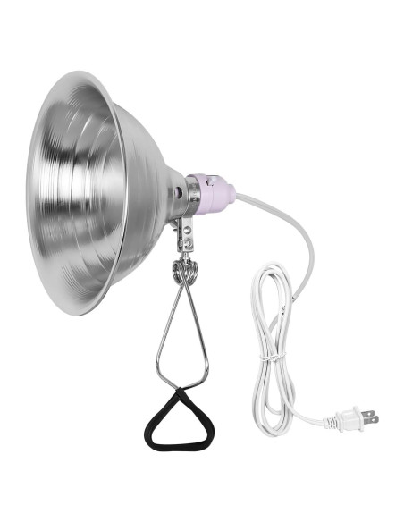 Lámpara de Abrazadera Simple Deluxe 150W Reflector Aluminio 22cm