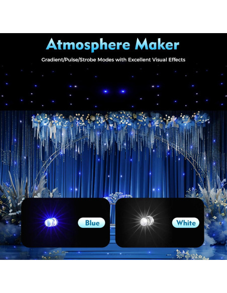 Fondo de Escenario LED 6x3m GEYOUTANG Cortina de Estrellas