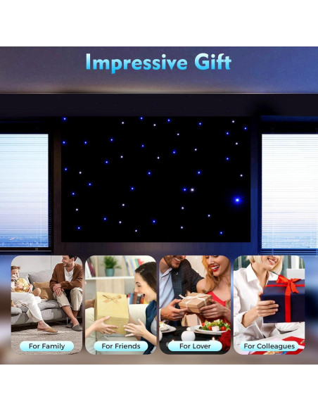 Fondo de Escenario LED 6x3m GEYOUTANG Cortina de Estrellas