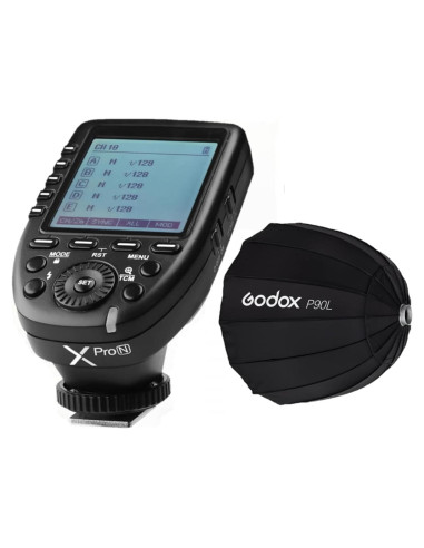 Disparador Inalámbrico TTL Godox XPro-N para Nikon + Softbox P90L 90cm