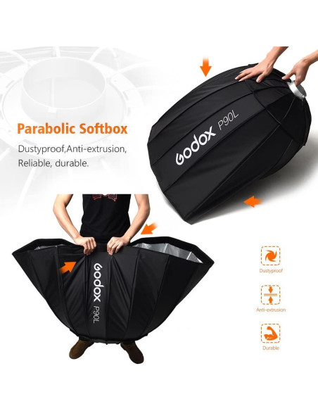 Disparador Inalámbrico TTL Godox XPro-N para Nikon + Softbox P90L 90cm