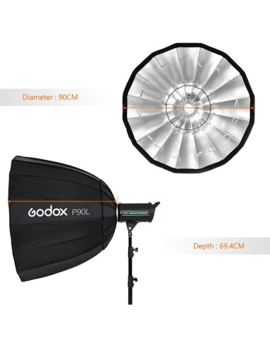 Disparador Inalámbrico Godox XPro-S TTL para Sony con Softbox P90L