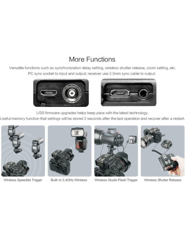 Disparador Inalámbrico TTL Godox X2T-C para Canon con Receptor