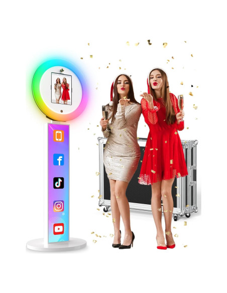 Cabina de Fotos Portátil iHorse con Luz RGB y Maleta