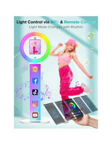 Cabina de Fotos Portátil iHorse con Luz RGB y Maleta