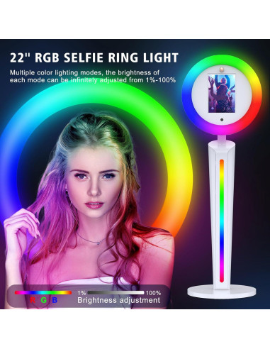 Máquina de Photo Booth Portátil iHorse Racing con Luz RGB