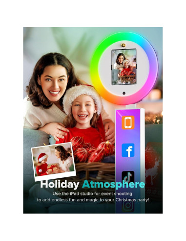 Cabina de Fotos Portátil iHorse con Luz RGB y Maleta