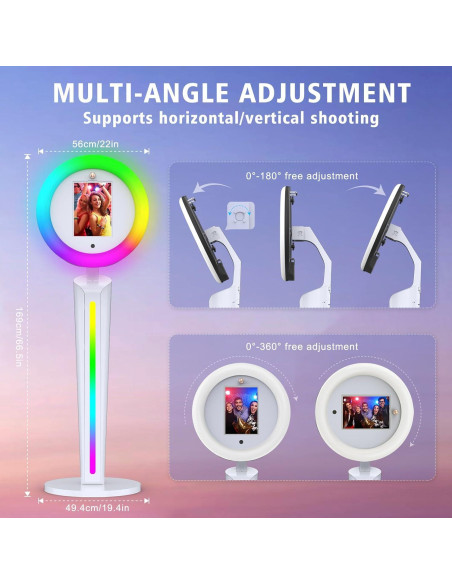 Máquina de Photo Booth Portátil iHorse Racing con Luz RGB