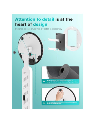 Cabina de Fotos Portátil iHorse Racing con Luz Anular RGB 56 cm