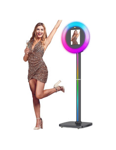 Photo Booth Portátil iHorse Racing con Luz de Anillo RGB 56cm