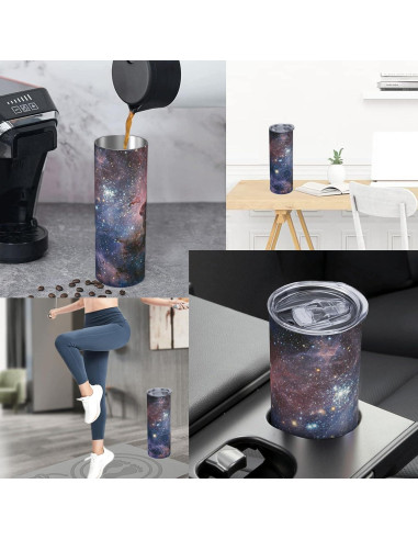 Taza Térmica Acero Inoxidable 590ml AmePay Floral con Tapa