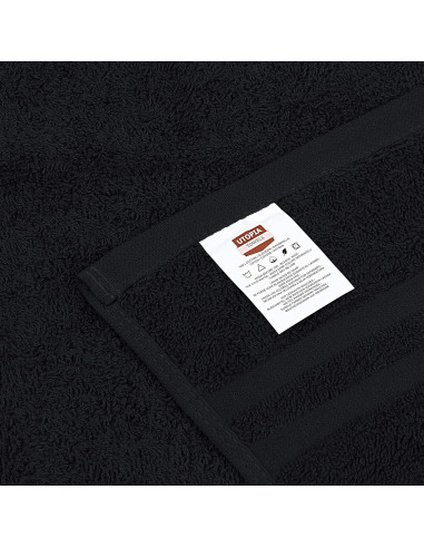 Toallas Utopia de Algodón a Prueba de Lejía 72 Pzas Negro 40.6x68.6 cm